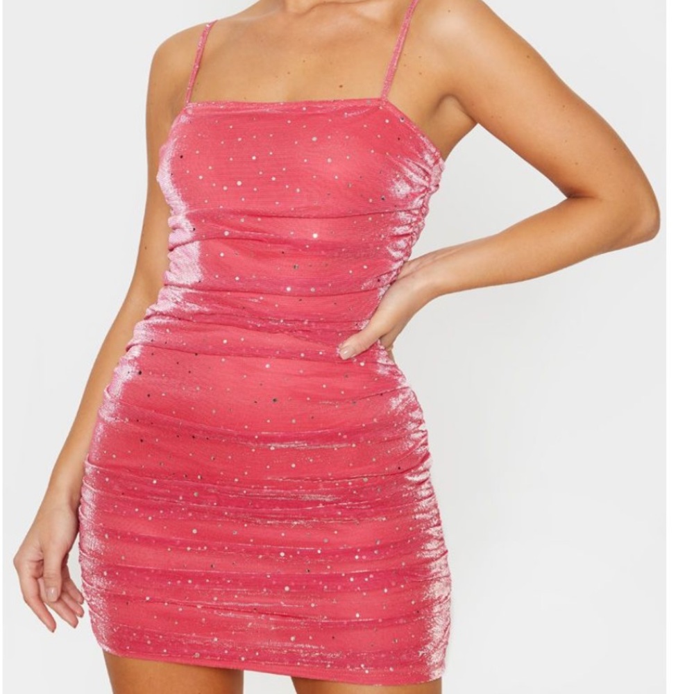 Pink Sparkly Bodycon Dress!